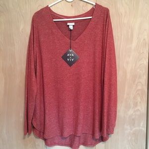 AVA & VIV Long Sleeve Sweater 2X NWT